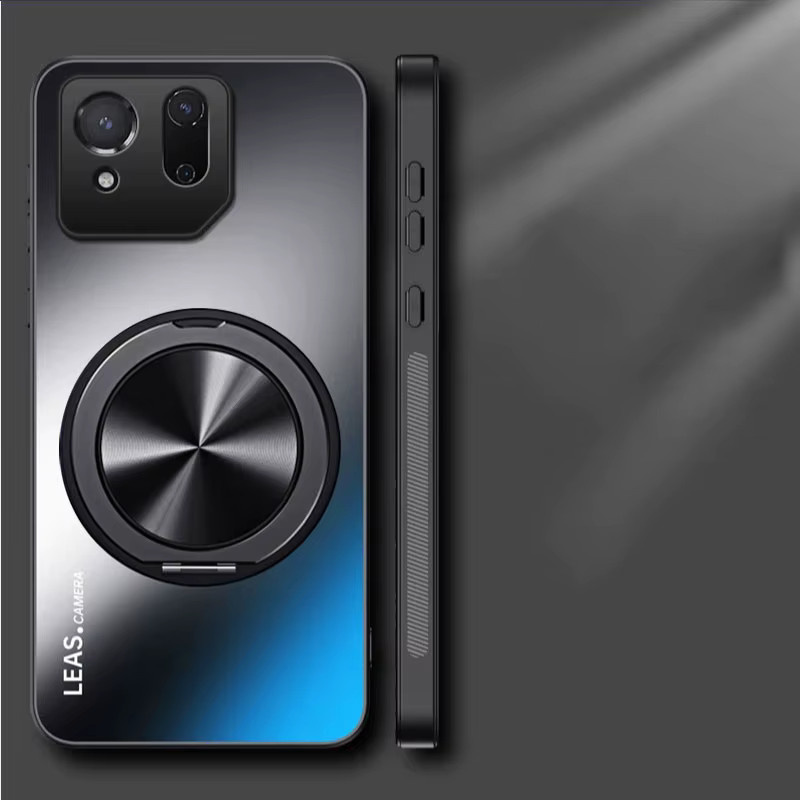 Stoßfeste magnetische Schutzhülle für Asus Rog Phone 9 Pro in Blau mit integriertem Stoßstangenständer und matter Oberfläche - Bild 4