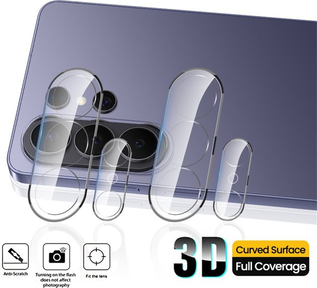 2 Stück 3D Klarglas-Kameraschutzfolie für Samsung Galaxy S26 Ultra, S26+, S26 5G, transparent, 9H Härtegrad - Bild 1