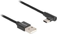 Delock USB 2.0 Kabel mit USB-A auf USB-C Stecker in Schwarz - Bild 1