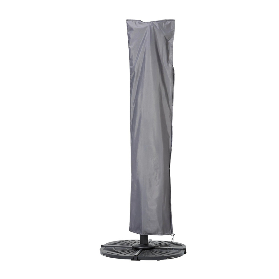 Mehr Garten Premium Schutzhülle für Ampelschirm Gestell gerade, grau, PVC-beschichtet, Breite: 250 cm, Tiefe: 63,57 cm - Bild 2
