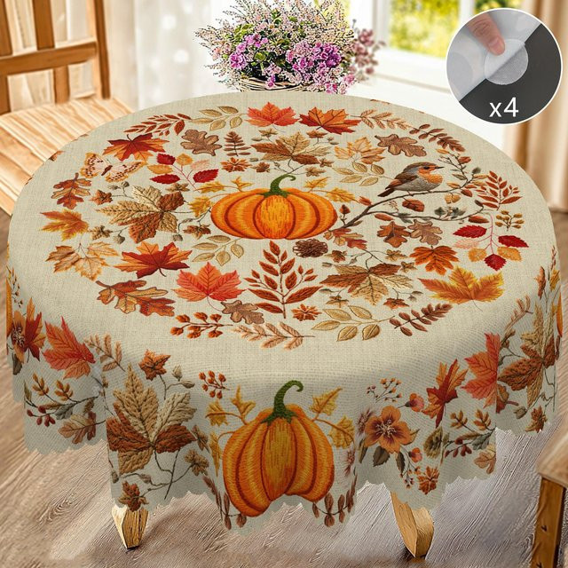 Wasserdichte rechteckige Tischdecke von JINGYUE Pet mit USA-Flaggen-Design und Blumenmuster, B/T: 140 x 180 cm, Farben: Weiß, Rot, Blau und Beige - Bild 1