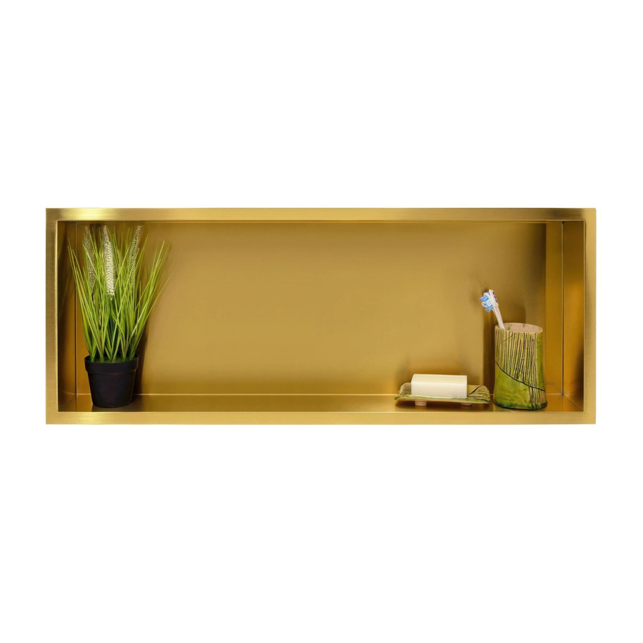KOLMAN Wandnische aus Edelstahl in Gold, B/T/H: 30 x 10 x 90 cm - Bild 2
