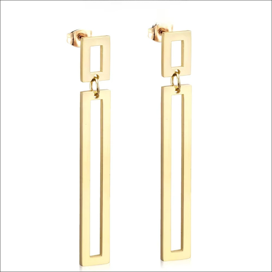 LUXUSTEEL Ohrringe Edelstahl, Gold, Damen - Bild 1
