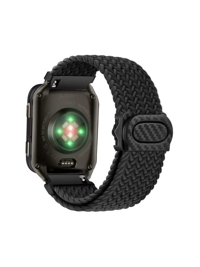 DAINU Elastisches Nylonband für Garmin Venu X1 in Pink mit verstellbarer Kunststoffschnalle - Bild 5