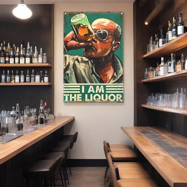 HELLOYOUNG Wandkunst Bar Portrait Wandbild Rechteckig für Café und Wohndekoration - Bild 1