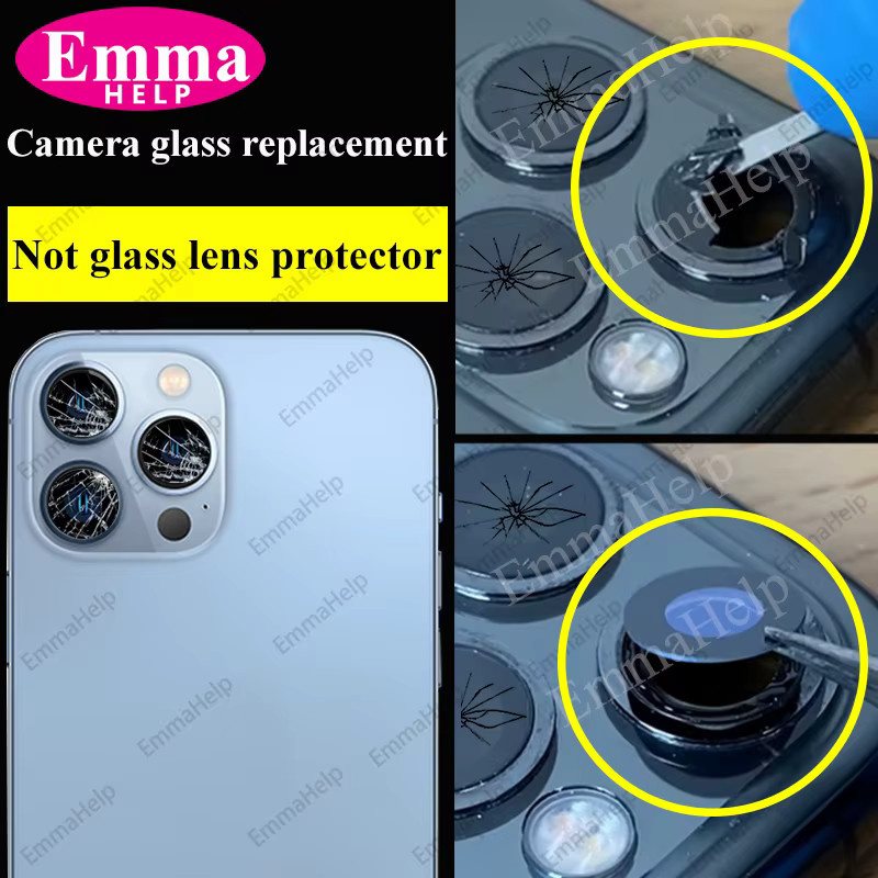 10er-Set transparente Rückkamera-Glaslinsenabdeckung mit Klebstoff für Apple iPhone 16 15 Pro Max 17 Air 14 Plus 13 Mini 12 - Bild 5