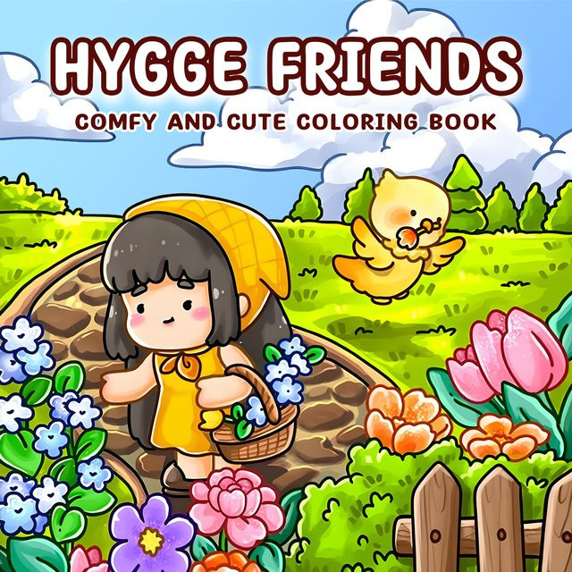 HYGGE FRIENDS Malbuch für Erwachsene mit einfachen Mustern in Multicolor - Bild 1