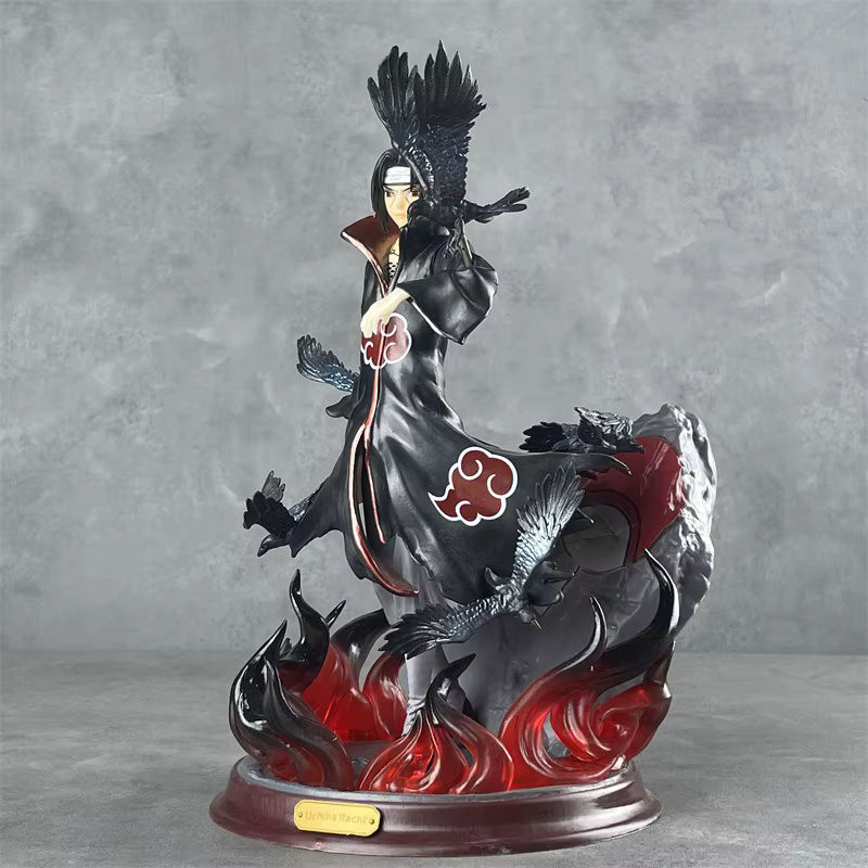 Bandai Anime Figur Uchiha Itachi aus Naruto, schwarze PVC Dekofigur für Kinder, Höhe: 27 cm - Bild 4
