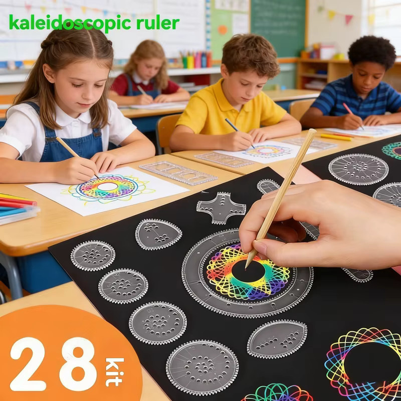 Spirograph Zeichenset, 28-teiliges Set, Original Blechdose Design - Bild 6