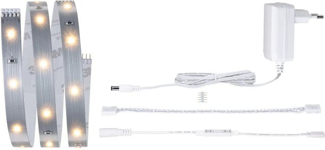Paulmann MaxLED Regal Komfort LED Strip Basis-Set, 250 LEDs, Warmweiß, Weiß, Länge: 1 m - Bild 1