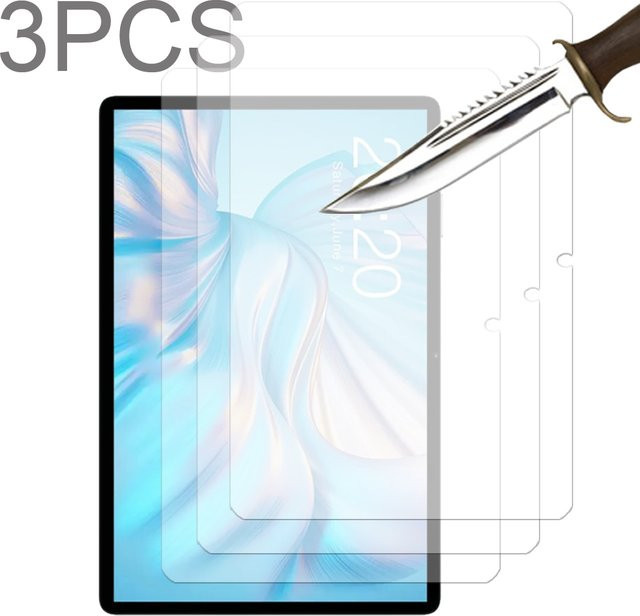 3er Pack Teclast M50 Pro Displayschutzfolie aus gehärtetem Glas, 10,1 Zoll, transparent, 9H Härte, HD-klar und kratzfest - Bild 1