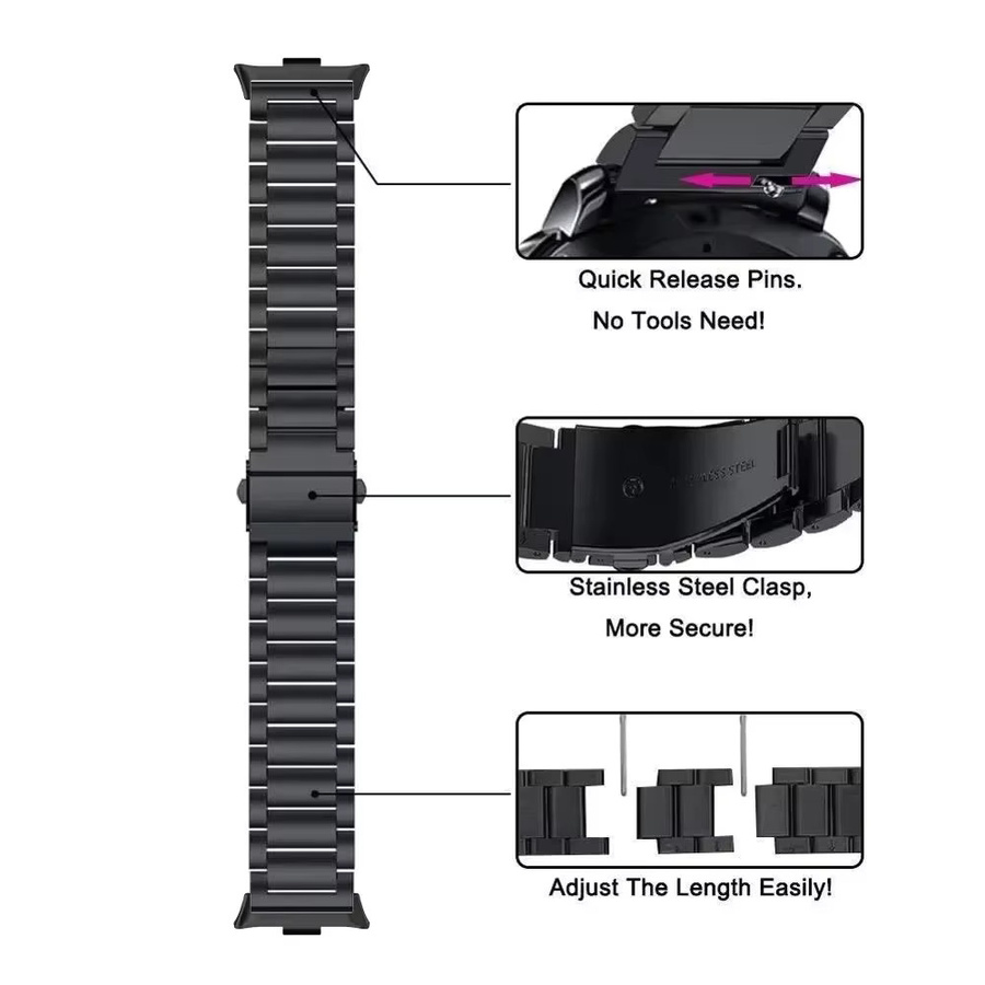Geekthink Uhrenarmband Edelstahl, Silber, Unisex - Bild 5