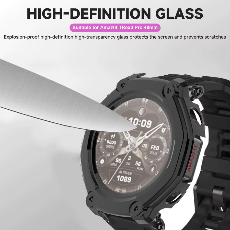 FancyWrist Smartwatch-Zubehör für Amazfit T-rex3 Pro, Edelstahl, Schwarz - Bild 5