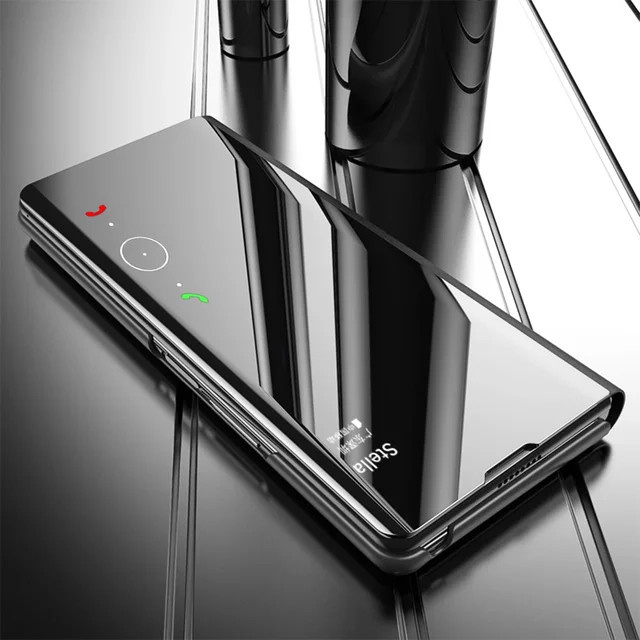 Smart Mirror Flip Magnetische Leder-Schutzhülle für Samsung Galaxy Z Fold (Modelle 3 bis 8 Ultra) mit Bildschirmständer in Purple - Bild 1
