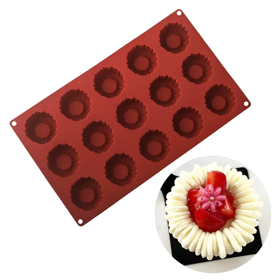 SHENHONG Silikon Backform Himbeere Design für Mousse, Kuchen und Schokolade, rund - Bild 3