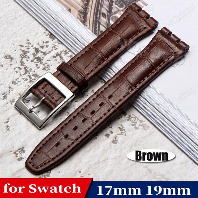 HQstrap Uhrenarmband Leder, Braun, Unisex, 17mm 19mm - Bild 1