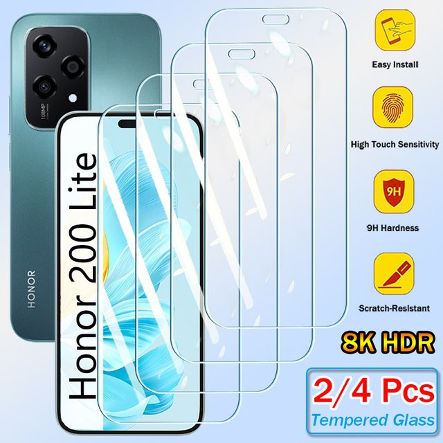2/4 Stück transparentes gehärtetes Glas als Displayschutzfolie für dein Huawei Honor 200 Lite - Bild 1