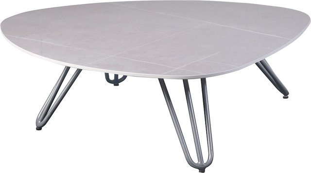 Gartentisch Garden Pleasure Emilia Oval in Grau aus Aluminium und gesintertem Stein - Bild 1