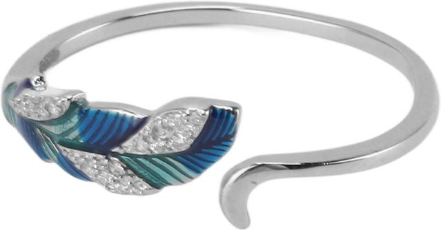 Neoglint Offener Ring 925 Silber, Federförmig, Verstellbar - Bild 1