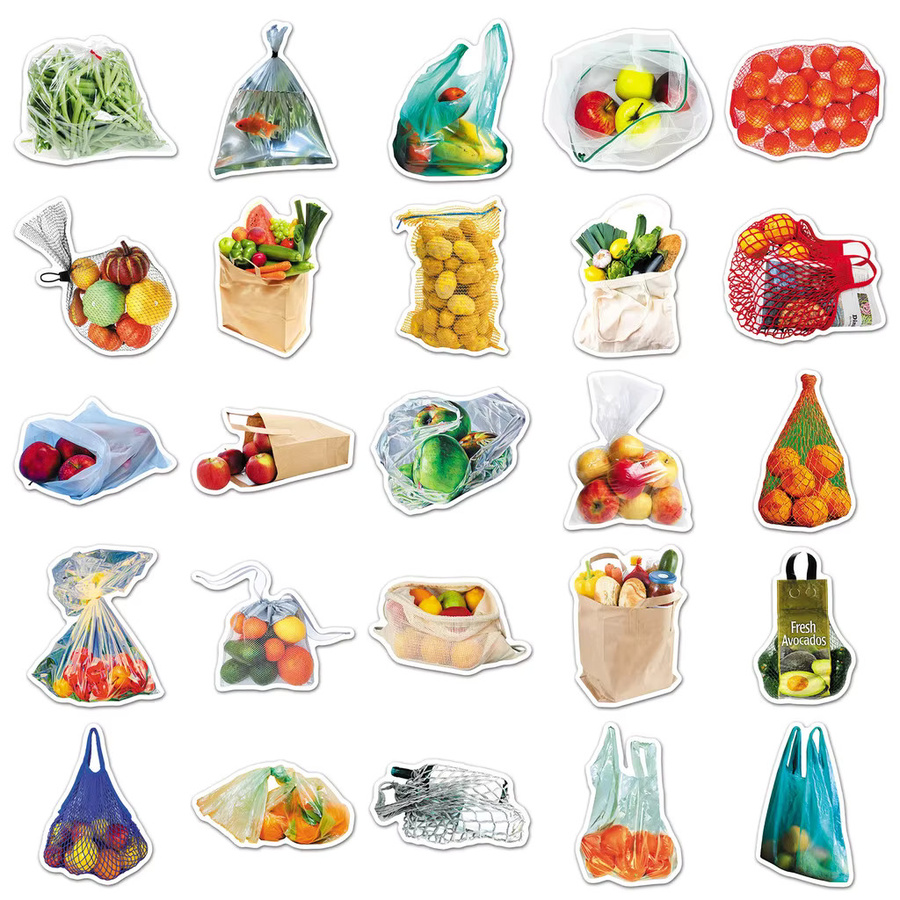 50 Stück realistische Obst- und Gemüseaufkleber in Multicolour als dekorative Graffiti-Aufkleber für Kühlschrank, Auto und Telefon von AufnahmeYourLife Store - Bild 3