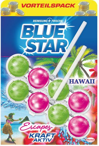 Blue Star Kraft-Aktiv Escapes HAWAII WC-Einhänger Duopack, Multicolor, 2 x 100g - Bild 1