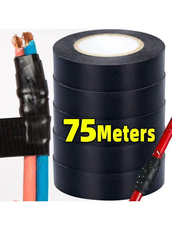 Wasserdichtes PVC-Elektroband in Schwarz als hitzebeständiges Isolierband und Drahtwickelband - Bild 7