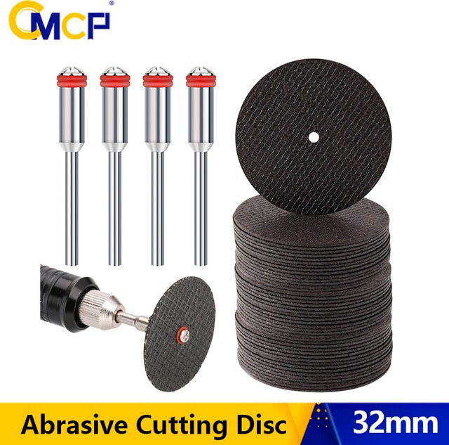 CMCP Schleif Trennscheiben Set mit 20 Stück und Dorn für Dremel Drehwerkzeuge zum Schneiden von Metall, Durchmesser: 32 mm - Bild 1