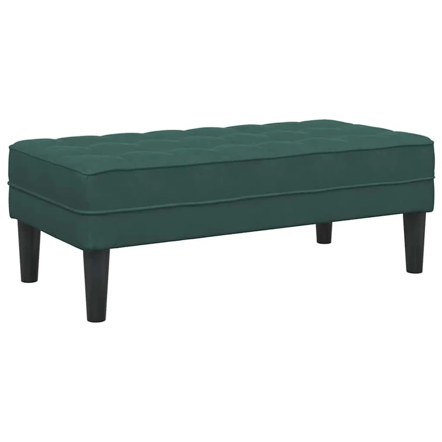 vidaXL Bank mit Kissen aus Samt in Dunkelgrün, B/T/H: 110 x 57 x 39 cm - Bild 2