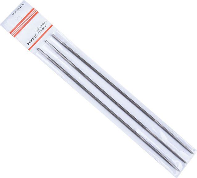 VIBRATITE Kettensägen-Schärfset mit 3,5 mm Ei-Feilen aus Stahl in Silber - Bild 1