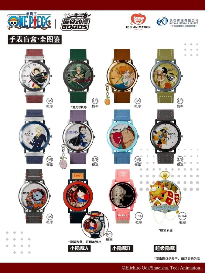 Bandai One Piece Anime Uhr, Luffy Usopp, Blindbox - Bild 1