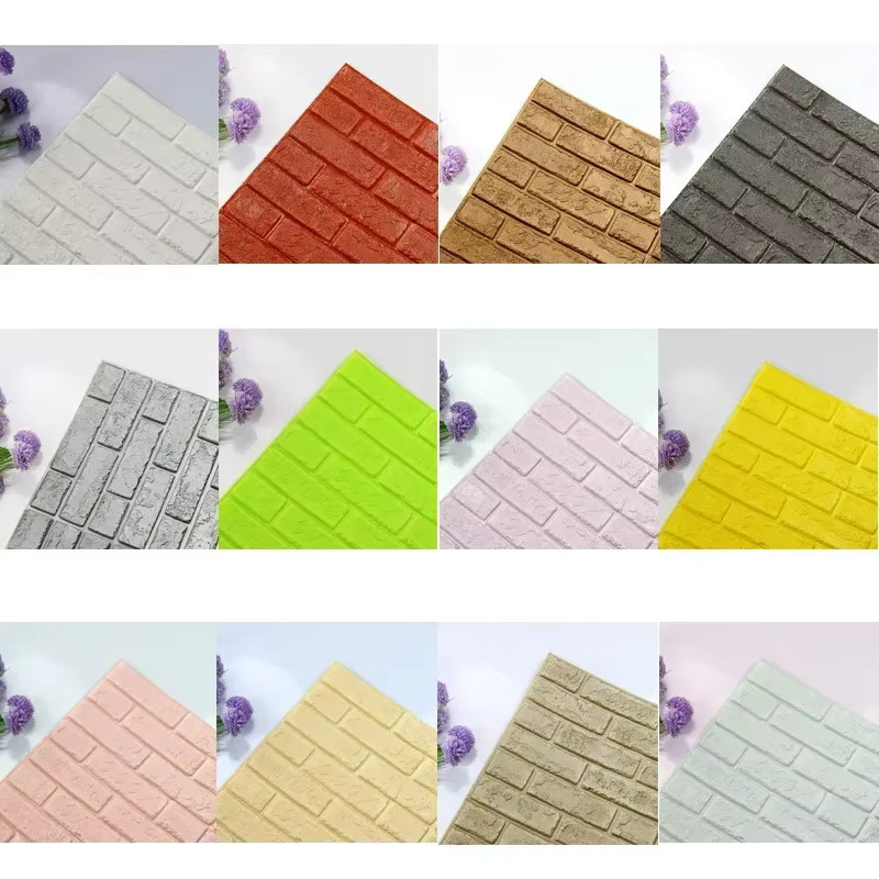 KAMULA 3D Wandpaneele aus Polystyrol Schaumstoff, wasserdichte Klebe-Tapete für Wohnzimmer und Küche, Farbe: Schwarz - Bild 3