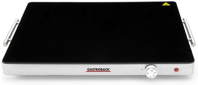 Gastroback Design Warmhalteplatte aus Edelstahl und Glas in Silber und Schwarz, elektrisch - Bild 1