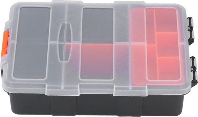 OutsideWorld Teilebox und Werkzeug-Organizer aus Kunststoff mit Deckel, graue Komponenten-Aufbewahrungsbox für Hardware-Zubehör - Bild 1