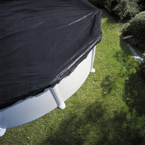 GRE Winterabdeckplane rund aus Kunststoff, Farbe: Blau, Durchmesser: 380 cm - Bild 3