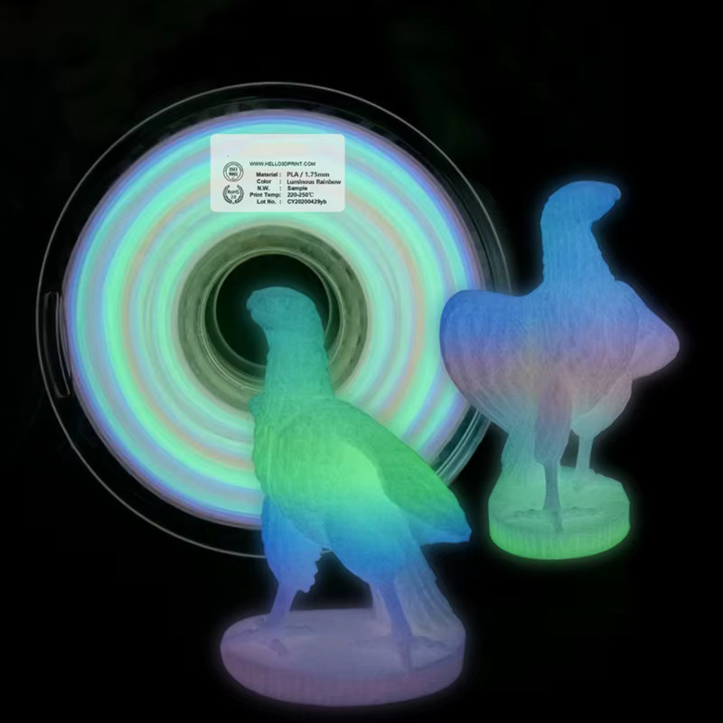 3D Maliang PLA Filament Regenbogen Leuchtend für FDM 3D-Drucker 1,75 mm 200 g - Bild 3