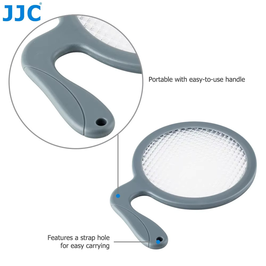 JJC Handgehaltener Weißabgleichfilter Weißabgleichscheibe in Weiß und Grau für präzise Farbwiedergabe bei der digitalen Fotografie für Objektivfilter bis 95mm - Bild 3