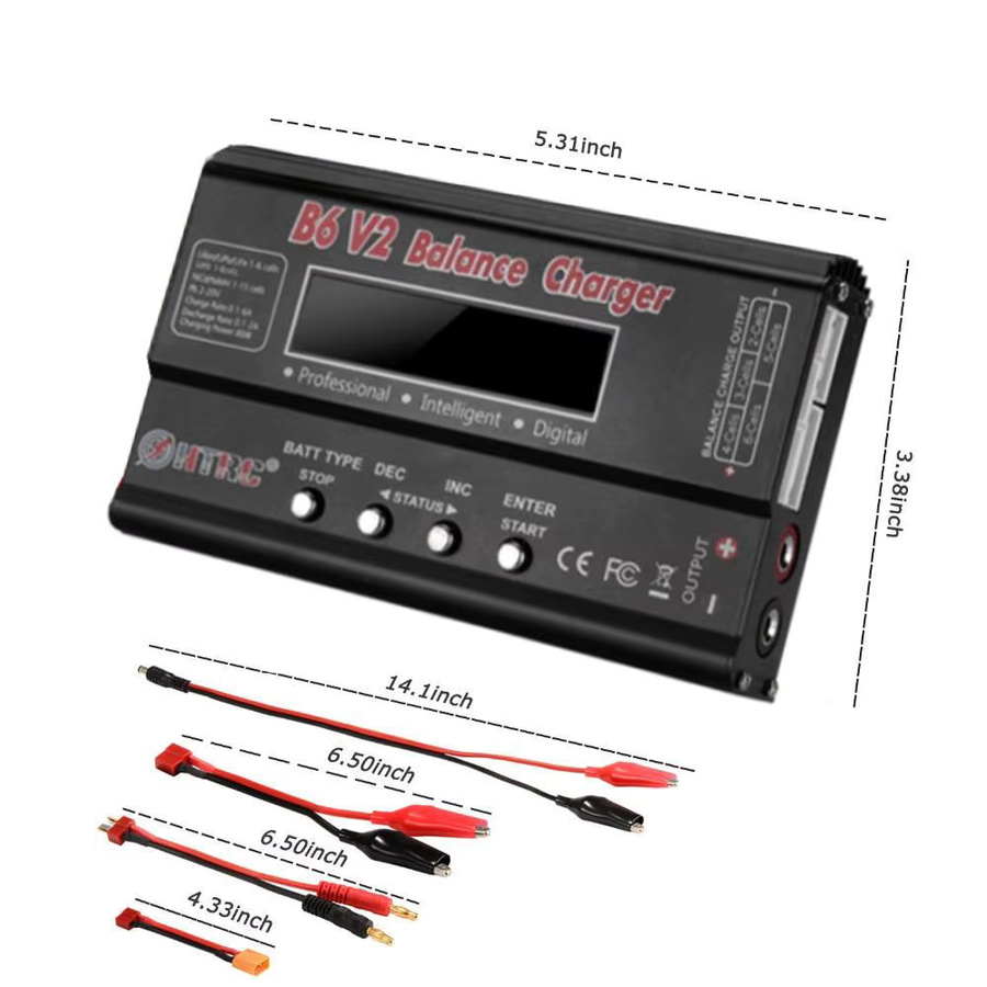 HTRC B6 V2 Digitales RC-Akku-Balance-Ladegerät und -Entlader, Metall, CE-gekennzeichnet - Bild 3