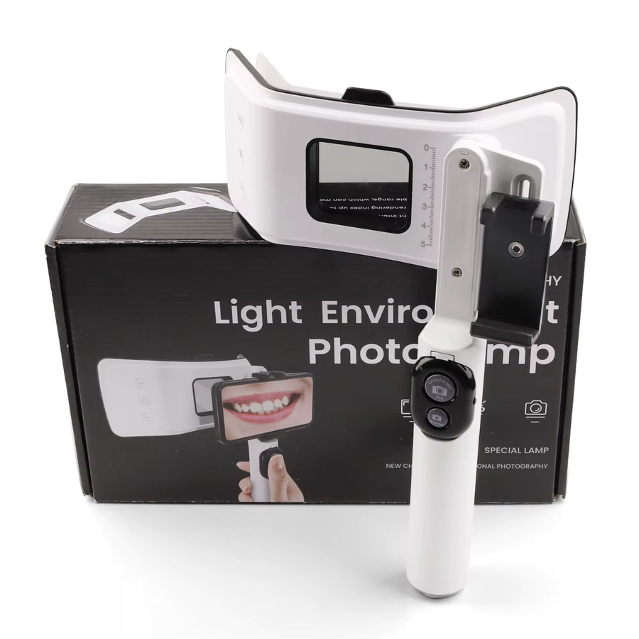 HARBOR DENT Dentales kabelloses mobiles Fotolicht mit 20 LEDs und Bluetooth-Steuerung in Weiß für die intraorale Foto- und Video-Beleuchtung - Bild 3