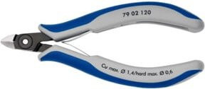 Knipex Präzisions-Elektronik-Seitenschneider mit Mehrkomponenten-Griff in Blau, 120 mm - Bild 2