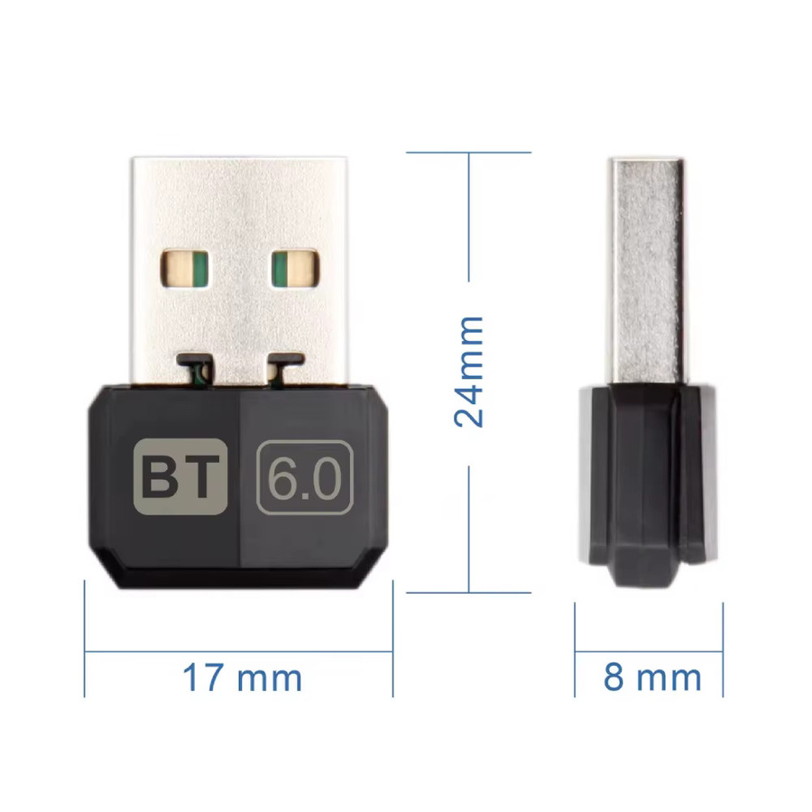 KEBIDUMEI USB Bluetooth 6.0 Adapter in Schwarz für PC und Windows 11/10/8.1 als Bluetooth-Empfänger und Sender für Tastatur und Maus - Bild 5