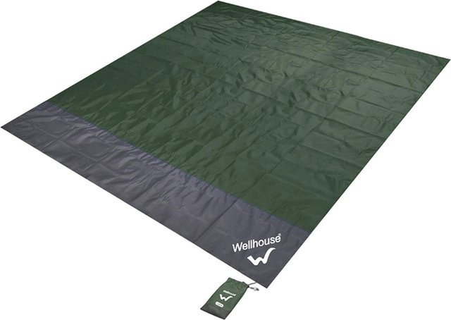 Wasserdichte Stranddecke Gogothere für Picknick und Camping, ultraleicht und faltbar, Farbe: Armee Grün, B x T: 2 x 2,1 m - Bild 1