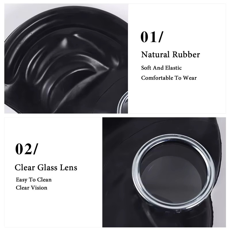 ELESESAFE Vollgesichts-Gasmaske in Schwarz aus Kunststoff mit RD40 Anschluss für Atemschutz beim Malen und Sprühen - Bild 3