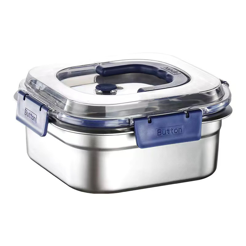 YUAYO Edelstahl Lunchbox Silber, luftdichte und auslaufsichere Bento-Box für Camping und Kühlschrank - Bild 4