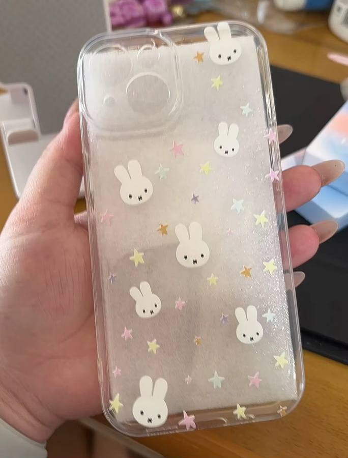 Miffy Handyhülle mit Sternenmuster für iPhone 11 12 13 14 15 16 17 Pro Max Plus, mehrfarbig und transparent - Bild 3