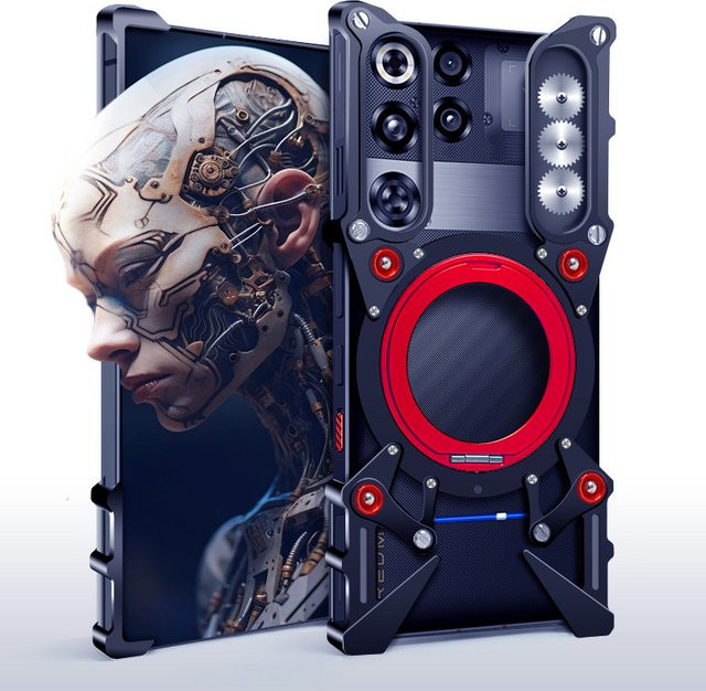 Nubia Redmagic 11s Pro+ Aluminium Schutzhülle mit 360-Grad-Schutz und integrierter Halterung in Silber oder Schwarz - Bild 1