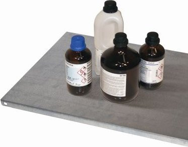 asecos Fachboden Standard für Chemikalienschränke der CS und CX Serie, Stahlblech, Grau, B/T/H: 74,8 x 49,2 x 3,0 cm, bis 60 kg - Bild 1