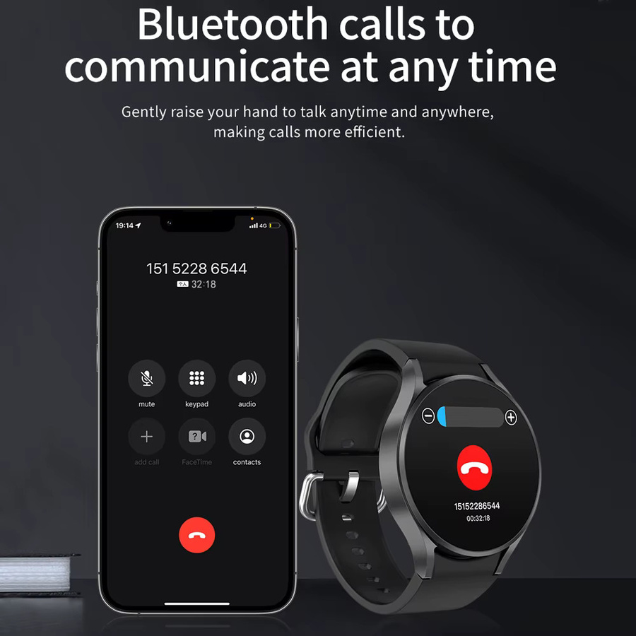 Jooeniok Smartwatch, Schwarz, GPS, NFC, Unisex - Bild 2