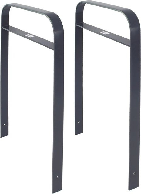 TRUTZHOLM Fahrradanlehnbügel Typ H, 2er Set, Farbe Anthrazit, Flachstahl 13 mm, B/H: 115 x 76 cm - Bild 1