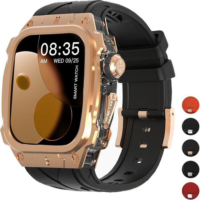 FancyWrist Uhrenarmband Silikon, Metallgehäuse, Herren, Apple Watch 11 10 46 mm - Bild 1