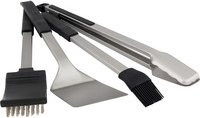 Broil King Grillbesteck-Set Baron, 4-teilig, Schwarz/Silber aus Edelstahl und Kunststoff - Bild 1